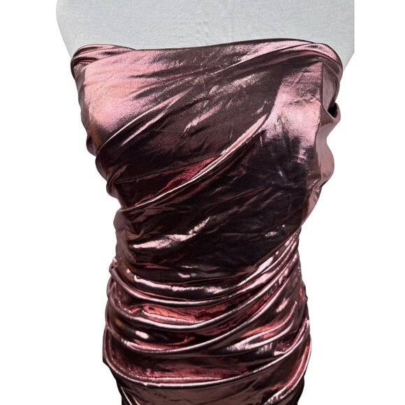 ASTR the Label Women's Paulette Mini BodyCon Dress, Bronze Size L - Picture 4 of 13